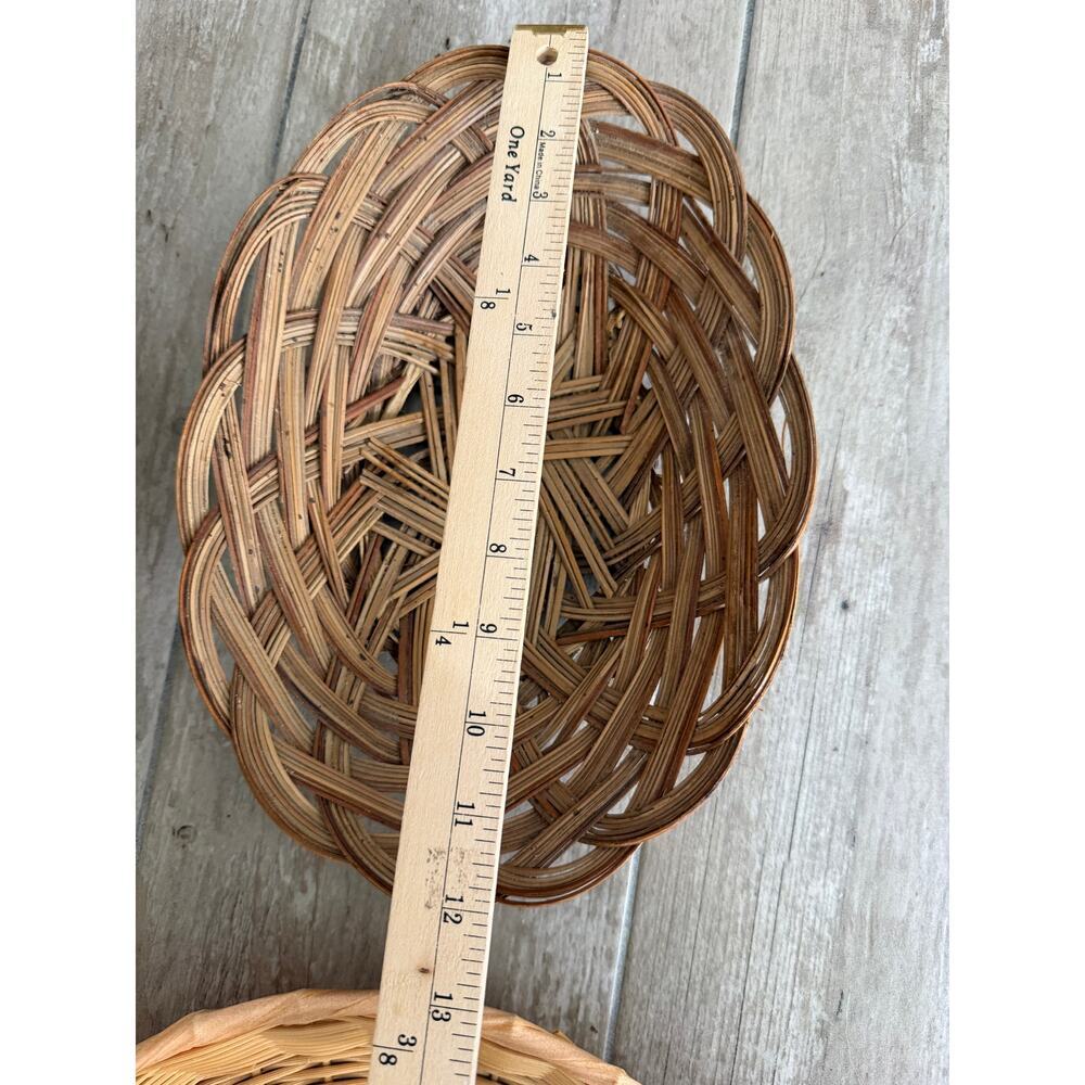 Vintage Woven Boho Wall Basket Set 5 Pcs - Picture 5 of 7
